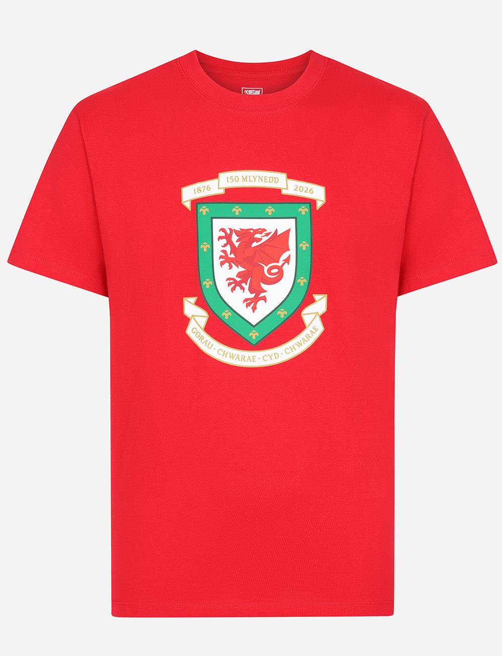 Official Team Wales 150th Anniversary Crest T-Shirt - Red - The World Football Store