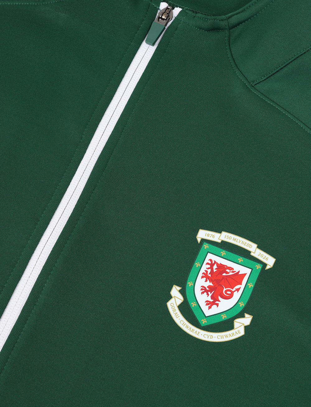 Official Team Wales 150th Anniversary Track Jacket - Green - The World Football Store