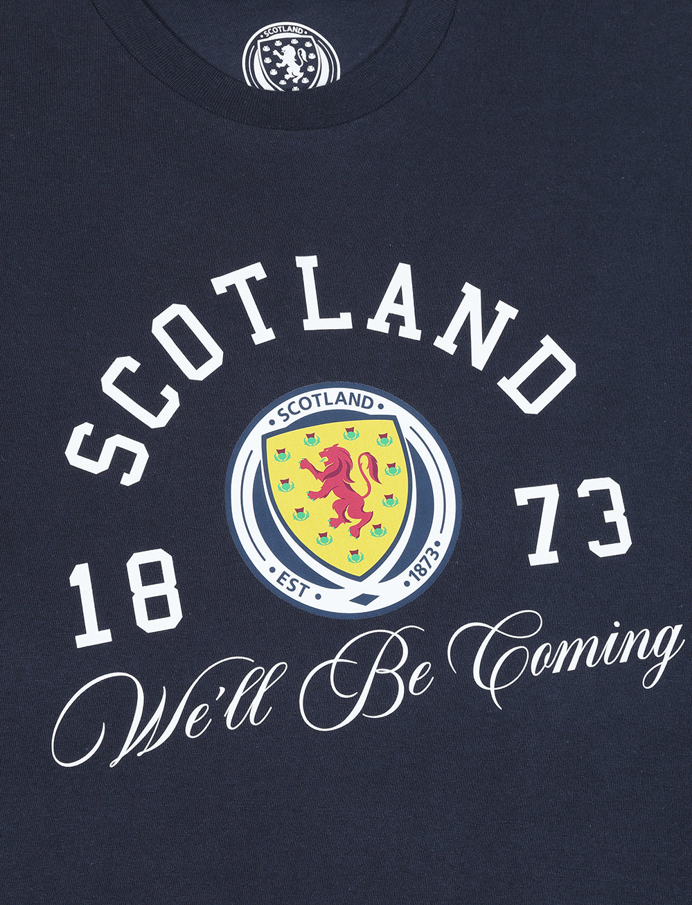 Official Team Scotland 'We'll Be Coming' T-Shirt - Navy - The World Football Store