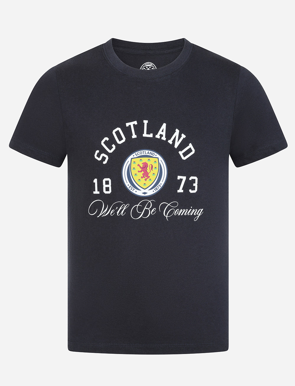 Official Team Scotland 'We'll be Coming' Kids T-Shirt - Navy - The World Football Store
