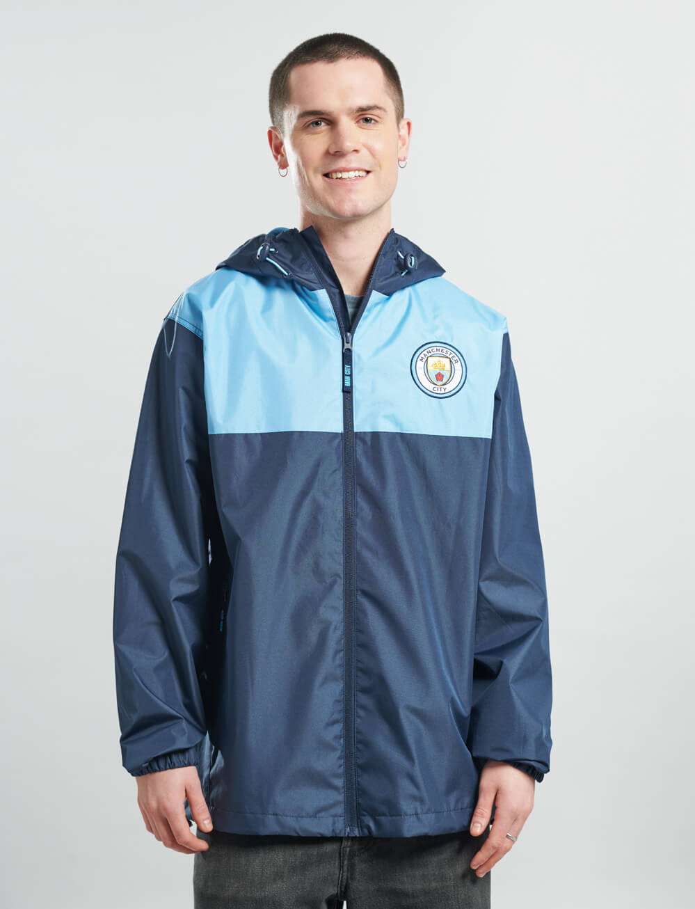 Official Manchester City Shower Jacket - Navy - The World Football Store