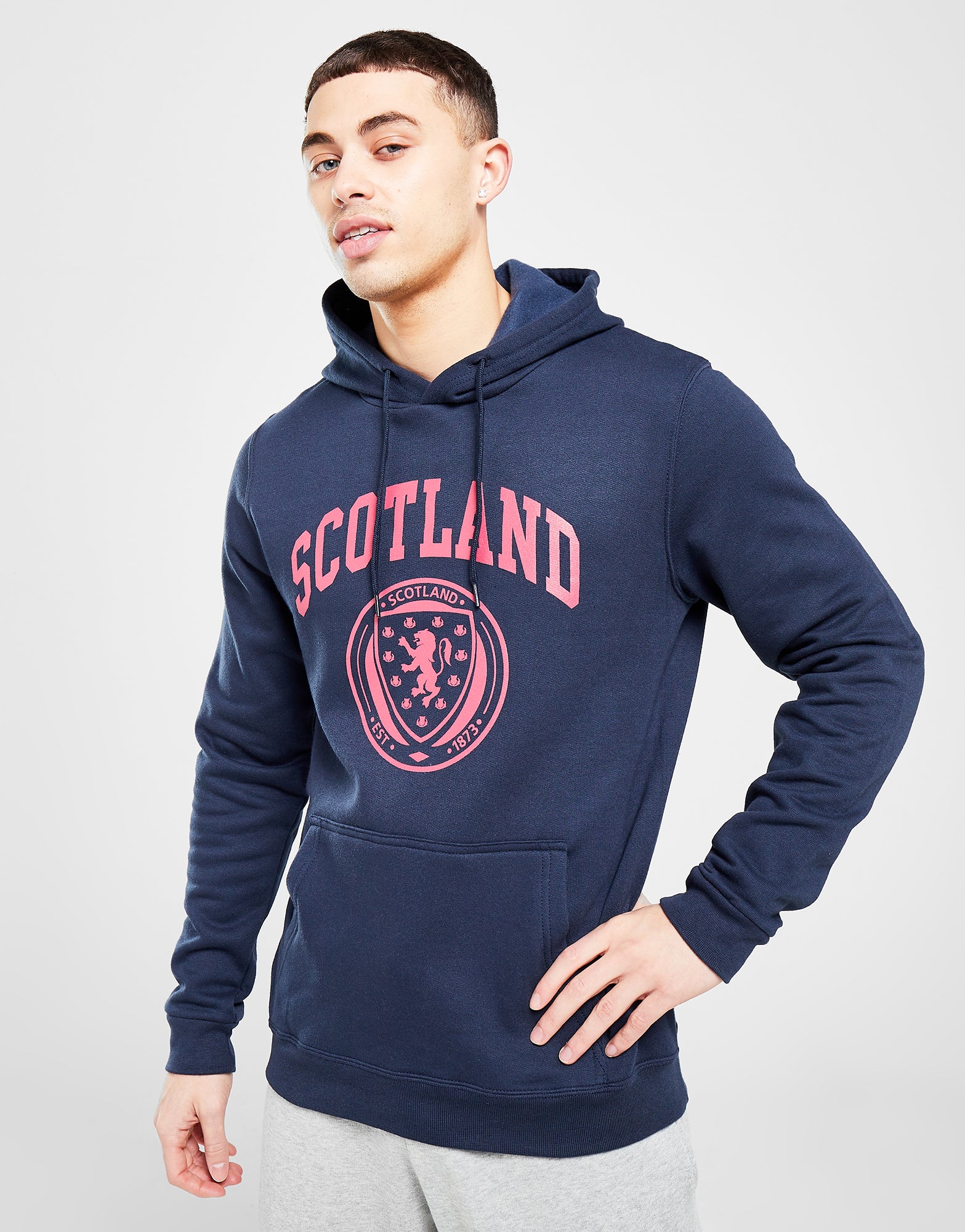 Official Team Scotland Crest Logo Hoodie - Navy - The World Football Store